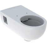 Inodoro suspendido de fondo profundo serie Selnova Comfort de Geberit. Proyección amplia, forma parcial